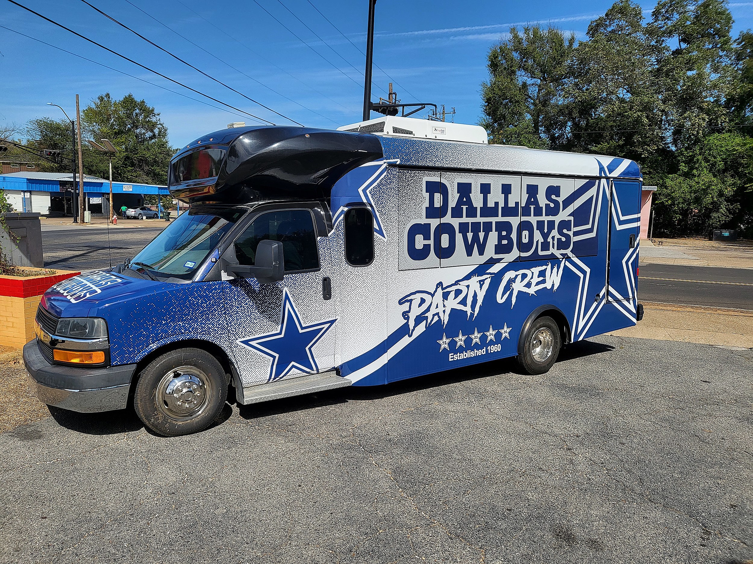 Tailgate party before New England Patriots play Dallas Cowboys in