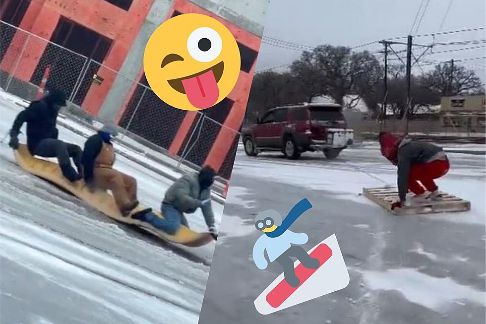 Skiers, Snowboarders &#038; Sleds Seize Snow Day In Texas