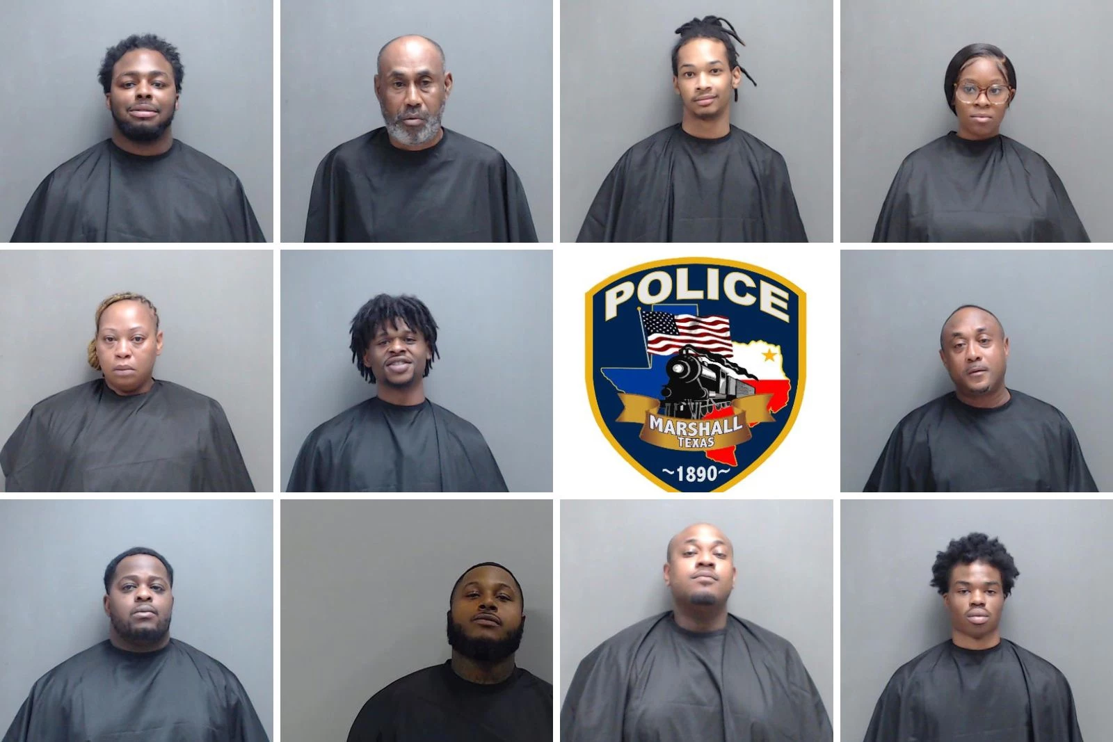 Marshall, TX Police Arrest 11 People On 40 Combined Charges