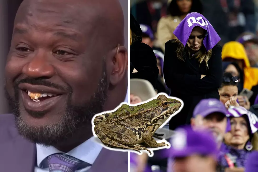 [WATCH] Shaquille O’Neal Pays Up Lost Bet On TCU Game & Eats Frog Legs