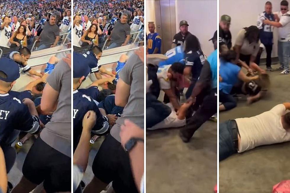 Crazy Fan Fights Break Out During Dallas Cowboys Win On Monday Night