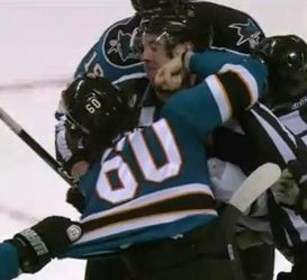 NHL Player Jason Demers Punches Linesman Square in the Face [VIDEO]