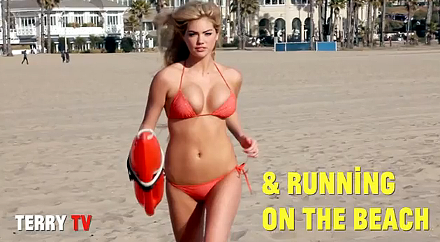 hektar James Dyson Abundantly Kate Upton Does Baywatch Run + More in Incredibly Sexy Terry TV Video