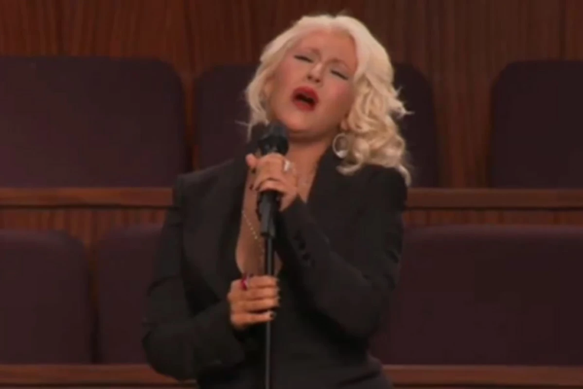 Christina Aguilera Performs ‘at Last At Etta James Funeral 