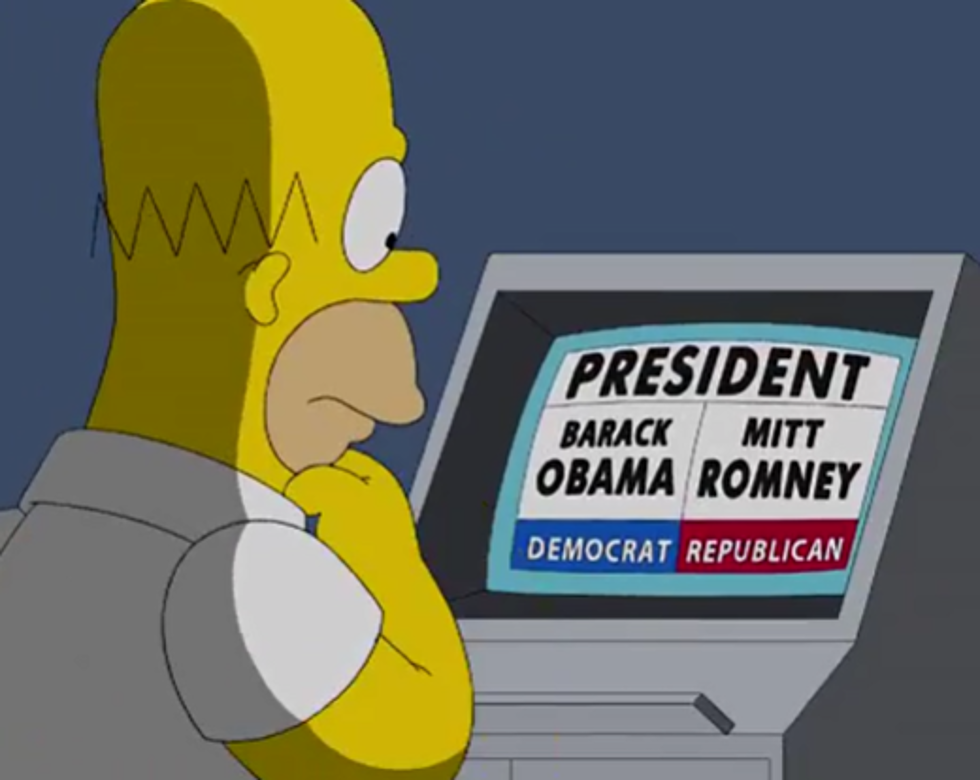Homer Simpson is Voting For Romney [VIDEO]