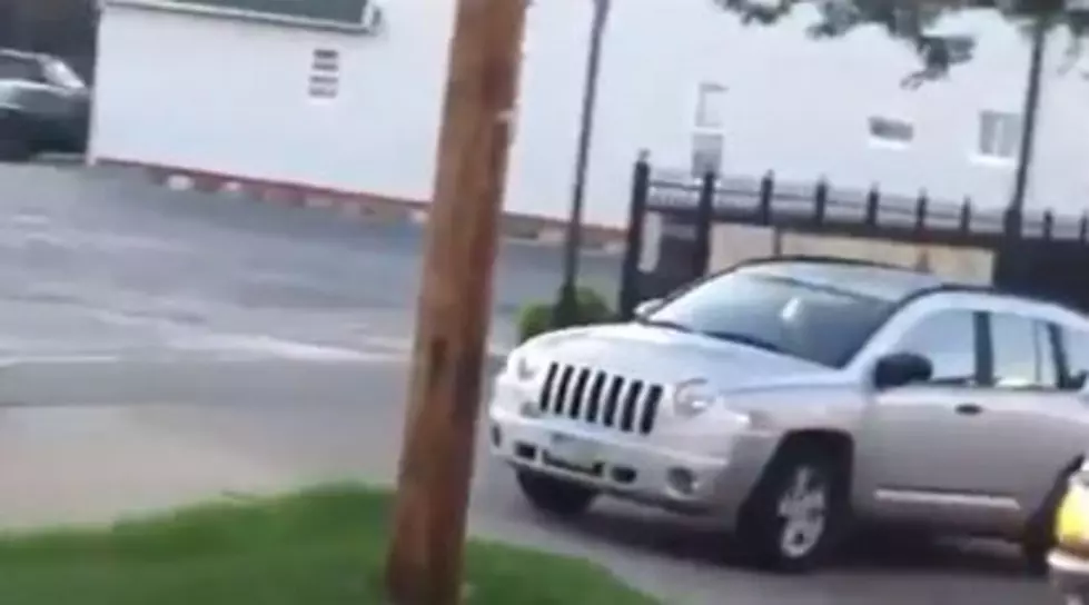 Unbelievable! Some Woman Drives on the Sidewalk to Avoid Stopping for a School Bus! [VIDEO]