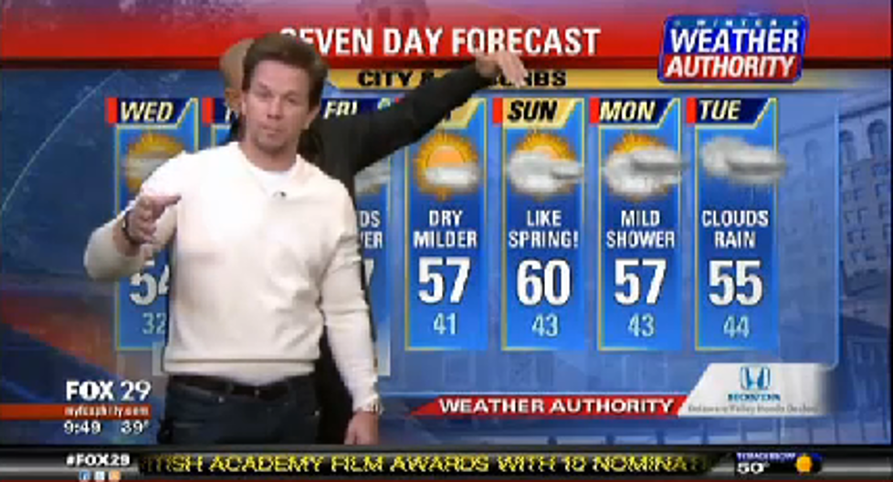 Mark Wahlberg Doing the Local Weather? [VIDEO]