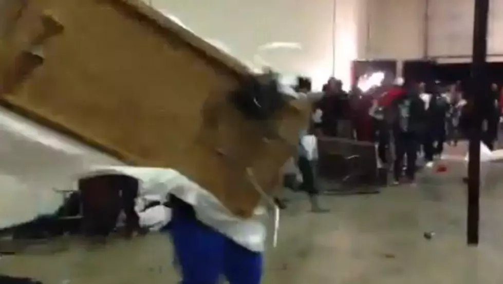 In A Chair Throwing Fight, the One Who Can Throw A Table Wins [VIDEO]