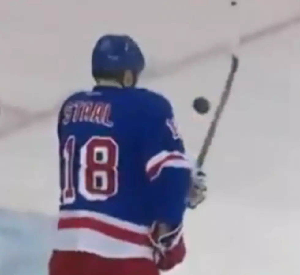 Hockey Players Are the Baddest Individuals on the Planet Check Out This Puck to Marc Staal&#8217;s Eye [VIDEO]