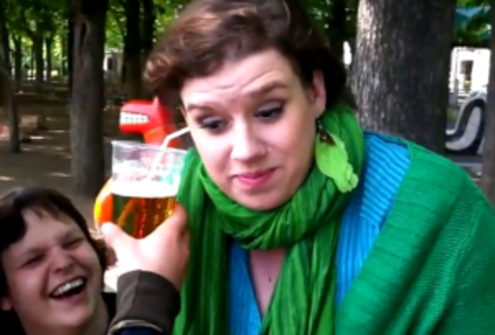 Can This Girl Really Drink an Entire Beer Through Her Ear? [VIDEO]