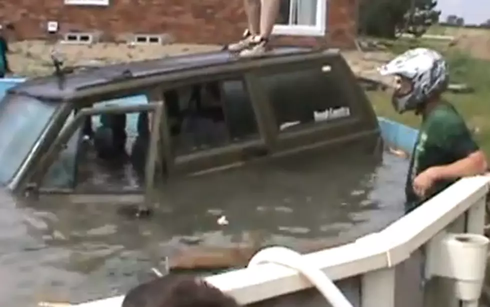 A Jeep vs. an Above-Ground Pool: Who Ya Got? [VIDEO] NSFW