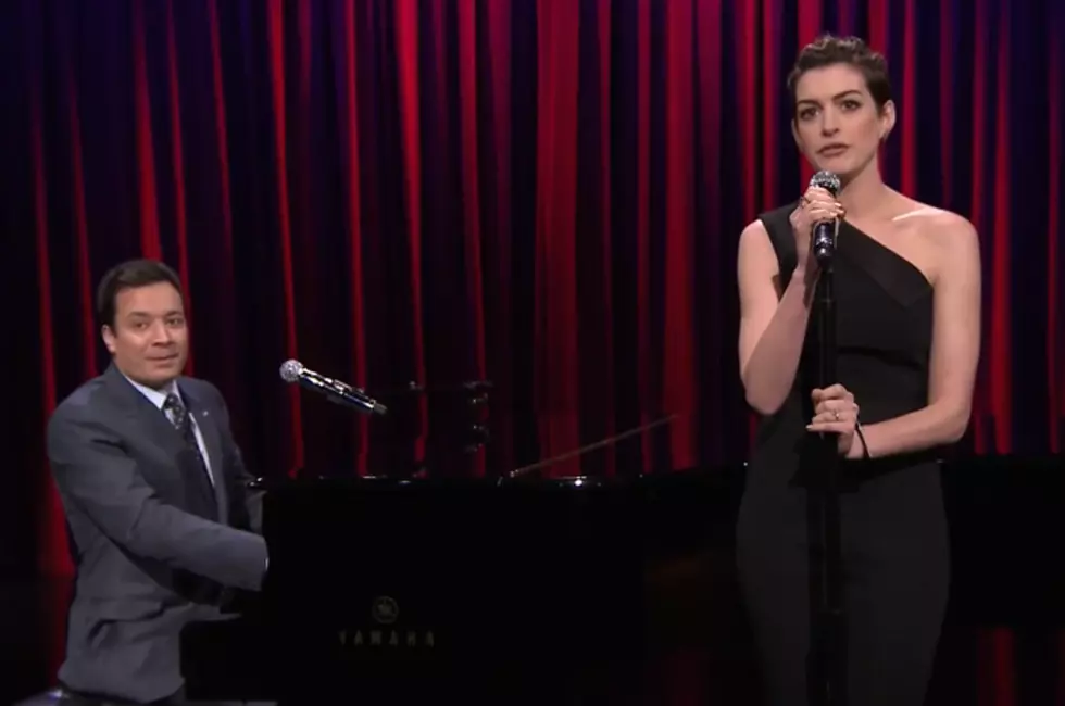 Anne Hathaway and Jimmy Fallon Do Some Broadway Songs With Some Rap Flava [VIDEO]