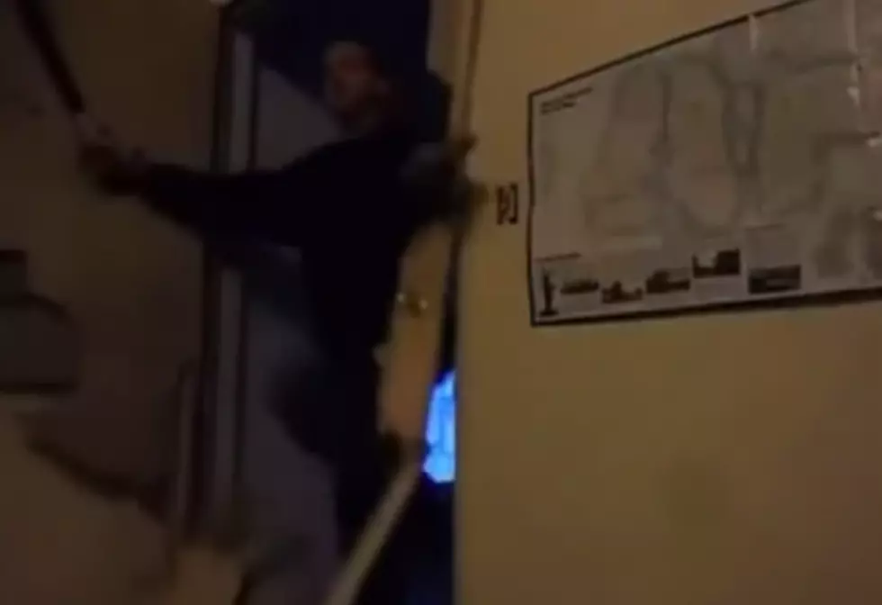 Caught on Video: Intruder Kicks Down Door While Wielding Machete, Shot Three Times