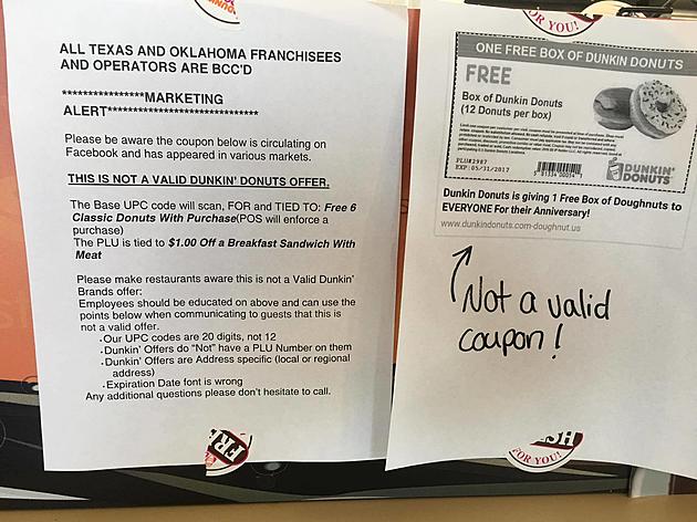 Dunkin&#8217; Donuts &#038; Customers Fall Victim to Ridiculous Coupon Scam