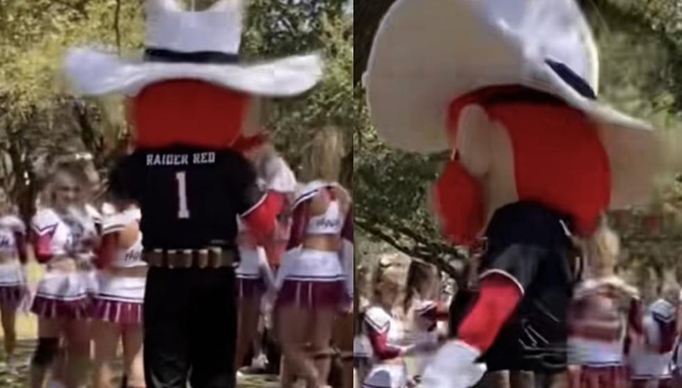 Raider Red Goes Viral for Giving Texas A&M Cheerleader His Phone Number