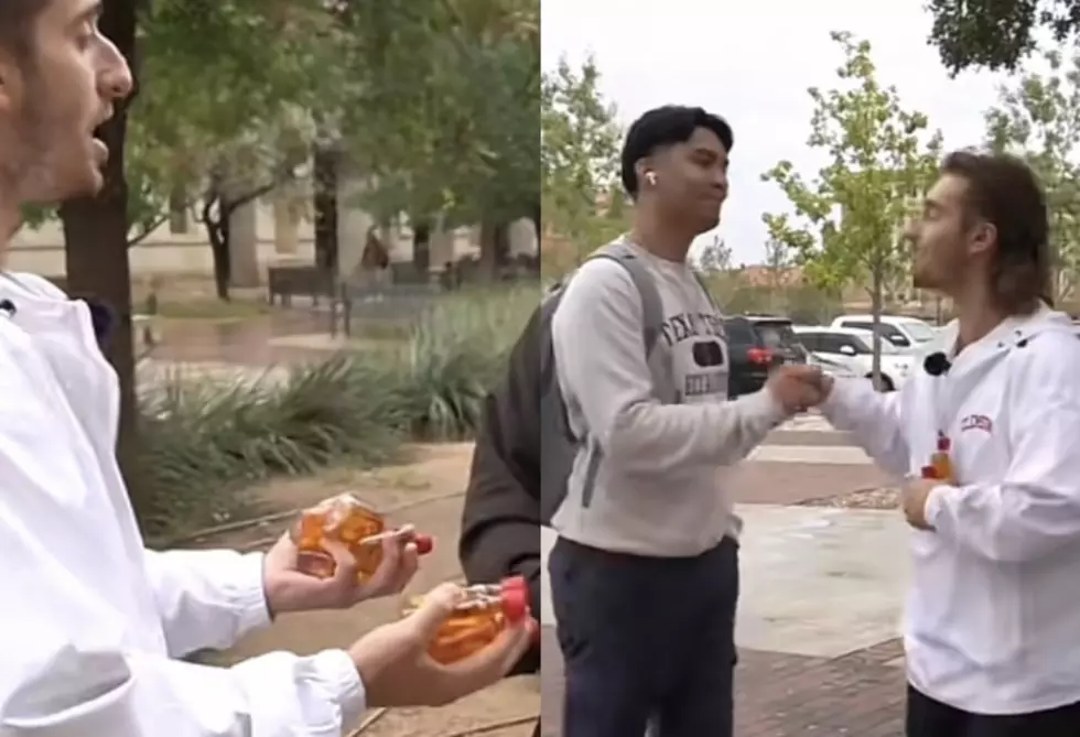 ‘Take It or Double It’: Student Goes Viral Handing Out Shots on Texas Tech Campus