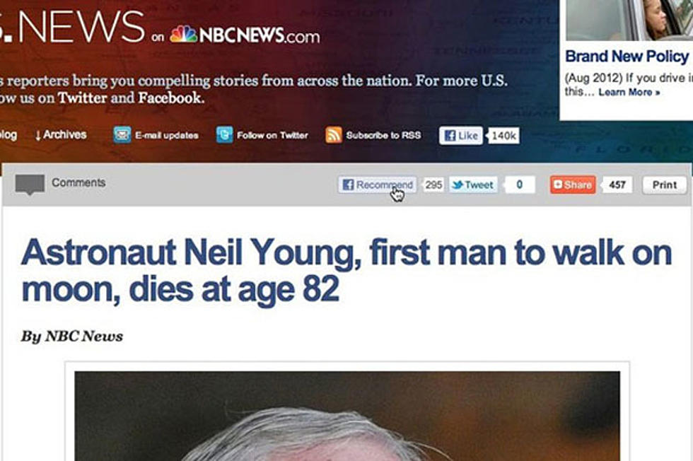 NBC News Gaffe Cites ‘Astronaut Neil Young’ Death Rather Than Real Astronaut Neil Armstrong