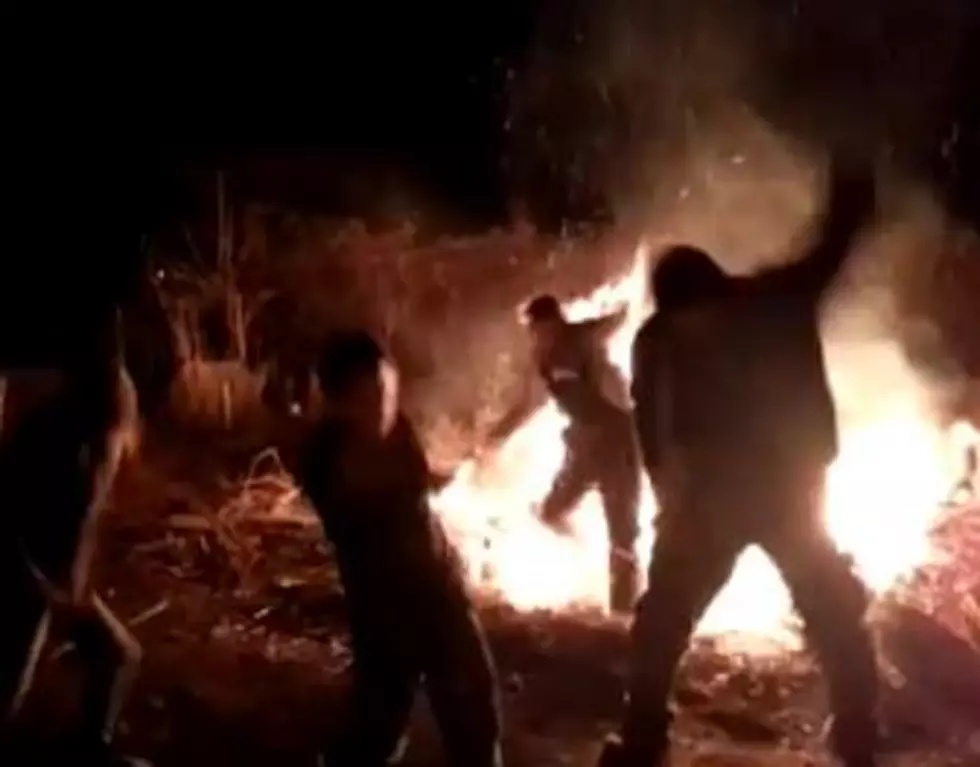Some Friends Tried to Do the “Harlem Shake” In Front of a Bonfire…and One Guy Fell In