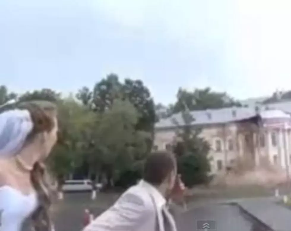 A Wedding Video Was Interrupted When the Front of a Building Collapsed Right Behind the Bride and Groom