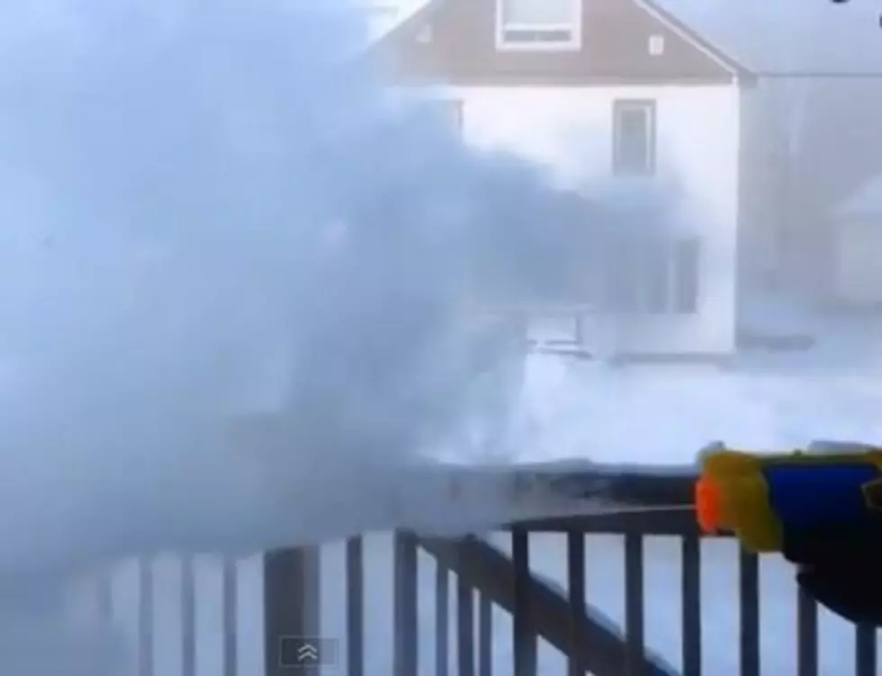 A Guy Shoots Boiling Water Out of a Super Soaker When It&#8217;s Negative 41 Degrees Out, and It Turns Into Snow