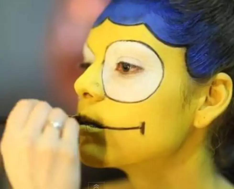 A Make-Up Artist Created a Real Life Marge Simpson…And It’s Terrifying