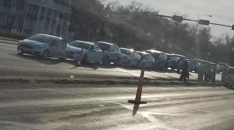 There Was A 9 Car Pile-Up By Tech Yesterday