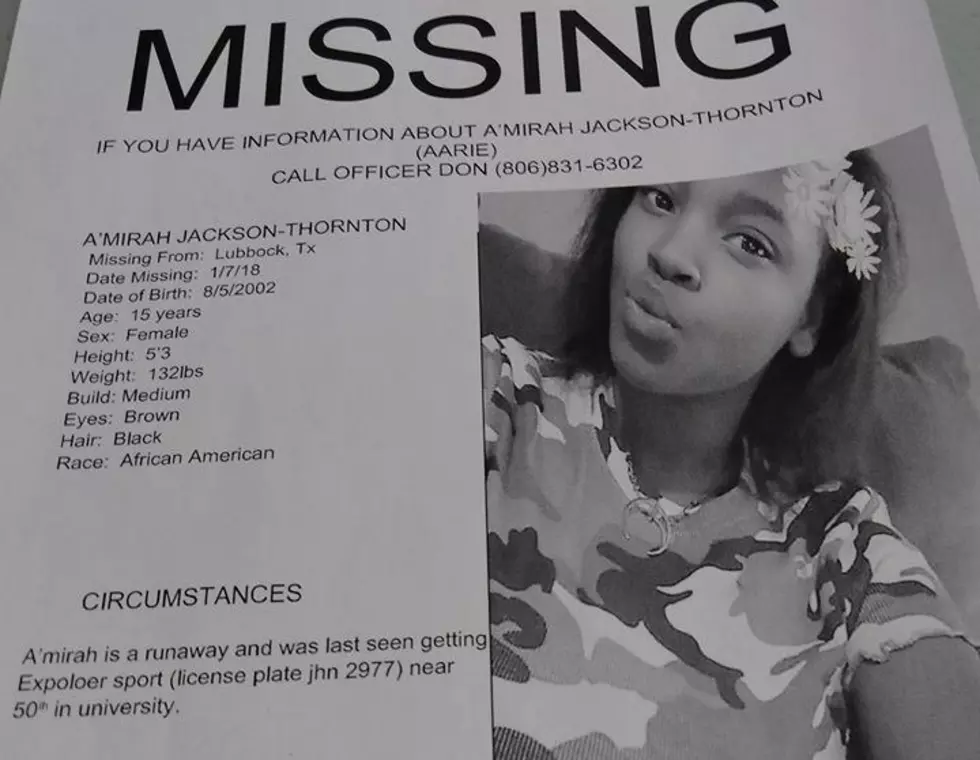 15-Year-Old A’mirah Jackson-Thornton From Lubbock Is Missing