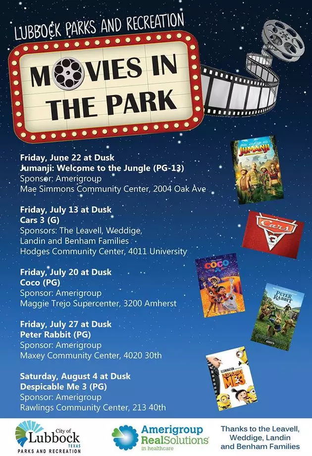 You Can See 5 Awesome Movies for FREE in Lubbock This Summer