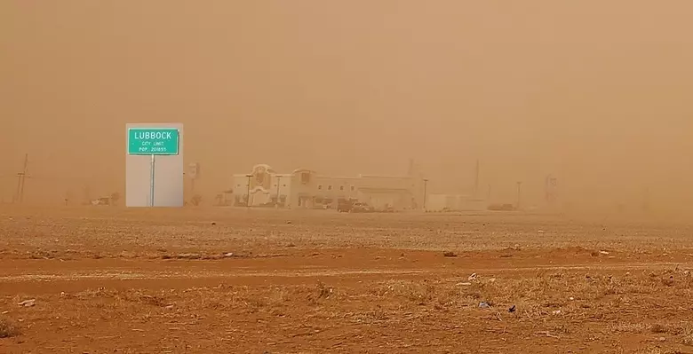 Dust Storm Lubbock Texas POV: Driving Through A Fierce Dust Storm In