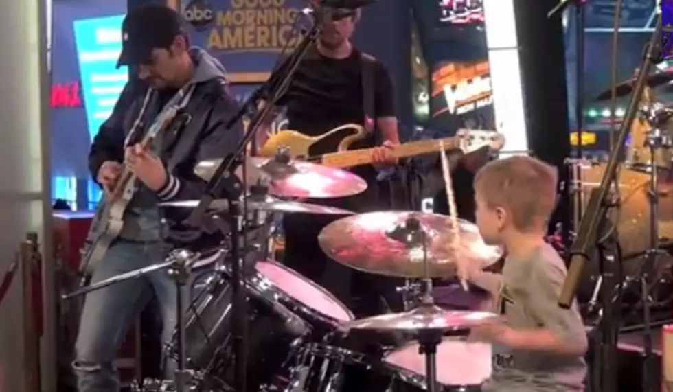 Brad Paisley and The 6 Year Old Drummer Superstar! [VIDEO]