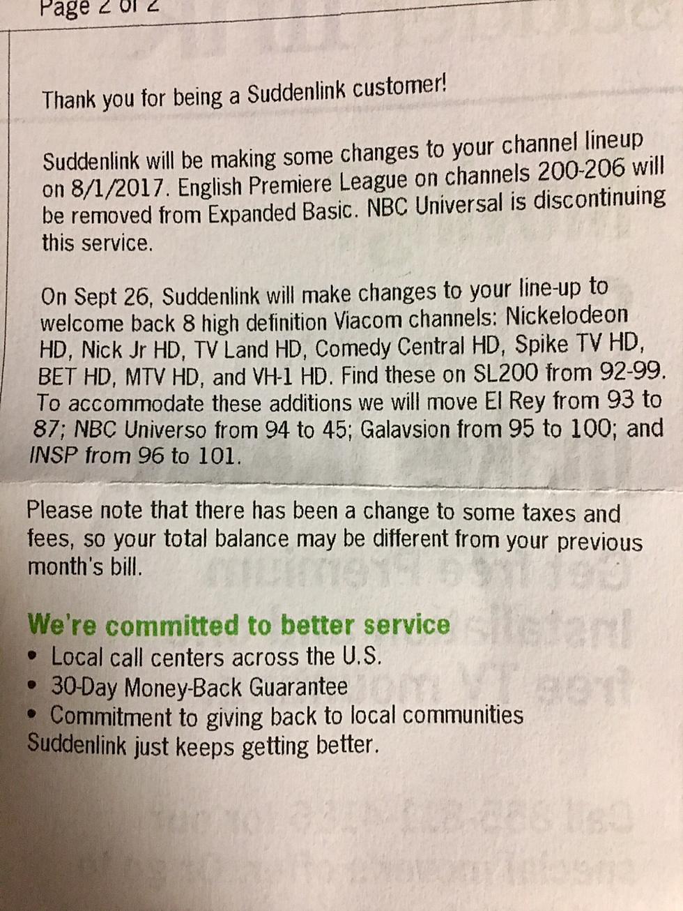 Big News in the Fine Print — Suddenlink Brings Back 8 HD Channels