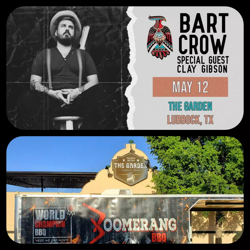 See Bart Crow Live at The Garden Thursday With Clay Gibson
