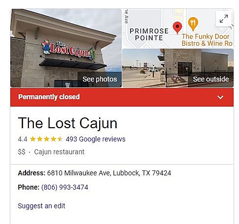 Another Lubbock Restaurant Closed Its Doors