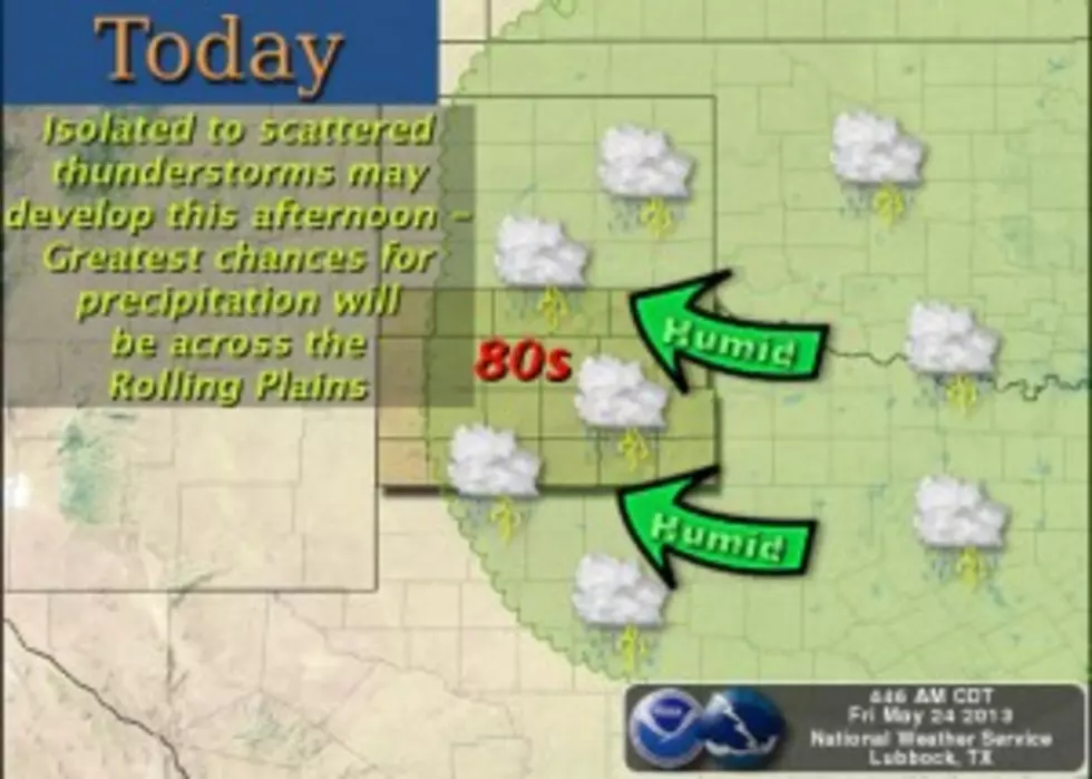 Thunderstorms in the Forecast for the South Plains Into Memorial Day Weekend