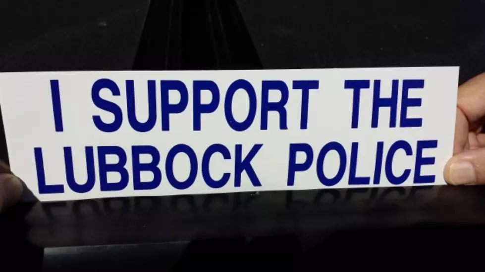 Paul R. Beane Distributes Bumper Stickers Supporting Lubbock Police