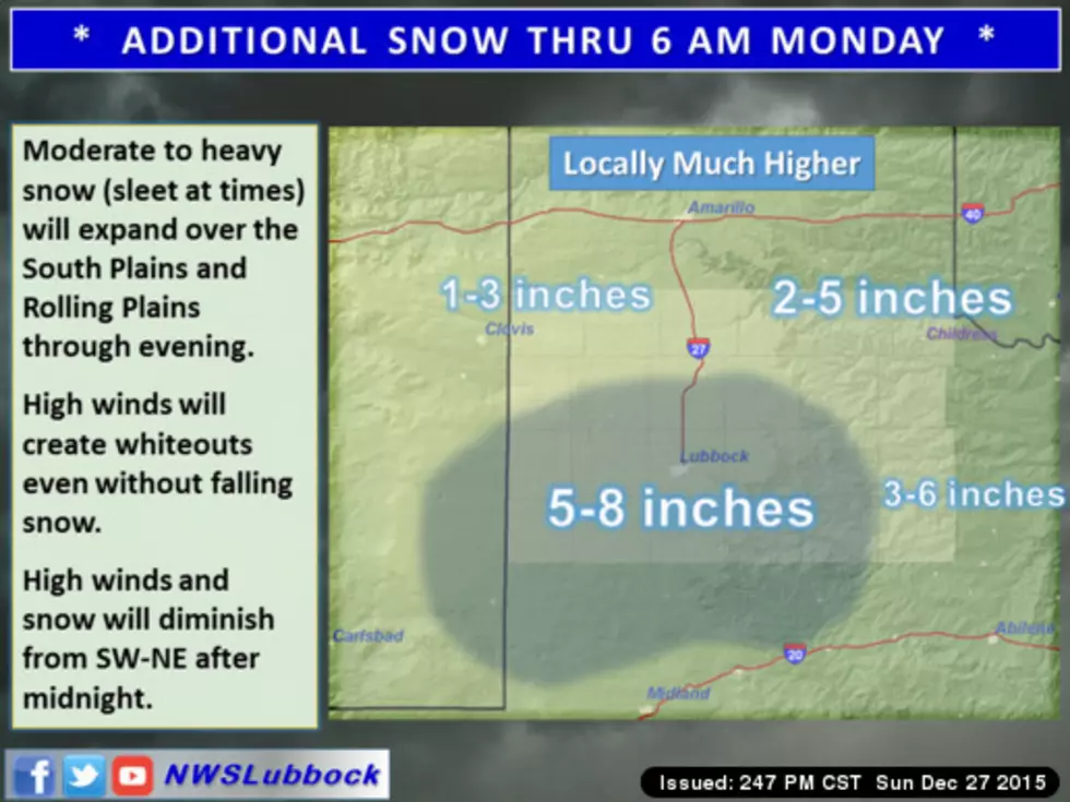 West Texas Blizzard Impacting Travel Through Monday Morning