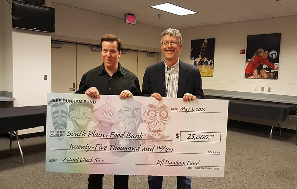 Comedian Jeff Dunham Makes Big Donation to the South Plains Food Bank