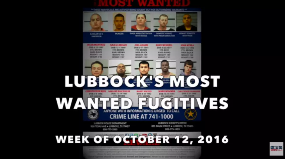 Lubbock’s Most Wanted Fugitives — Week of October 12, 2016