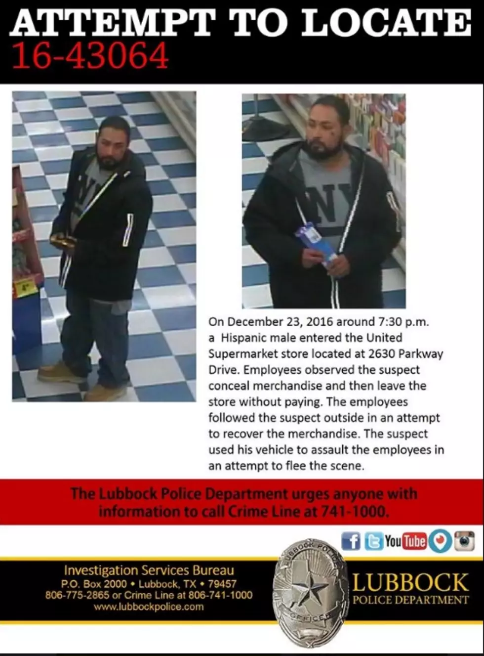 united assault suspect attempt to locate
