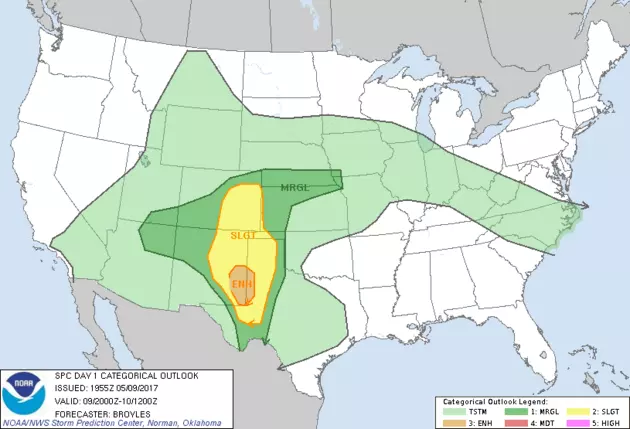Increased Chance of Severe &#038; Tornadic Thunderstorms Across the South Plains Tuesday Evening