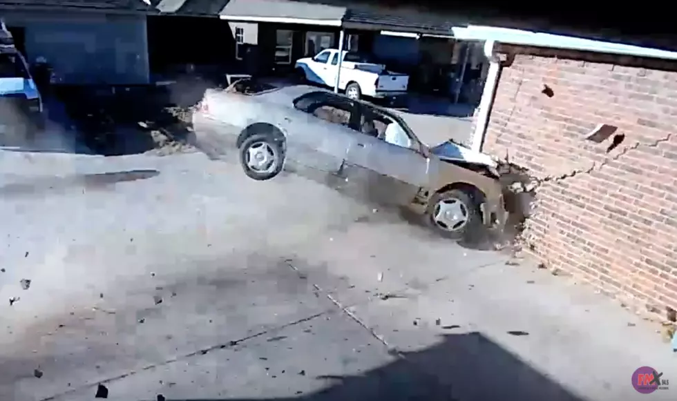 VIDEO: Car Crashes Into Lubbock Home, Nearly Destroying It