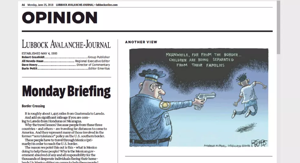 Texas Municipal Police Association Joins Those Speaking Out Against Editorial Cartoon Published in Lubbock Avalanche-Journal