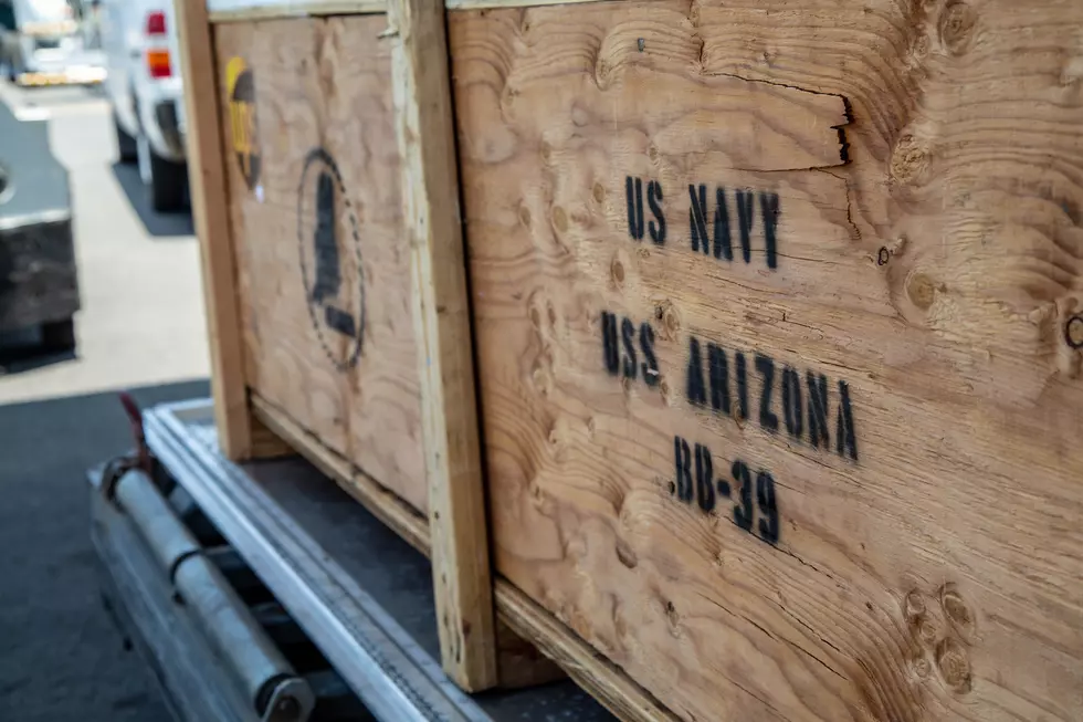 Section of USS Arizona Being Transported to Amarillo Memorial
