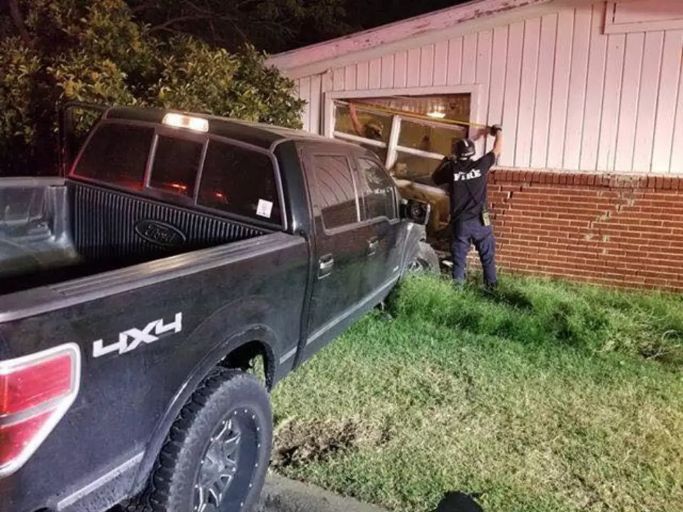 Ford Pickup Truck Crashes Into Lubbock Home