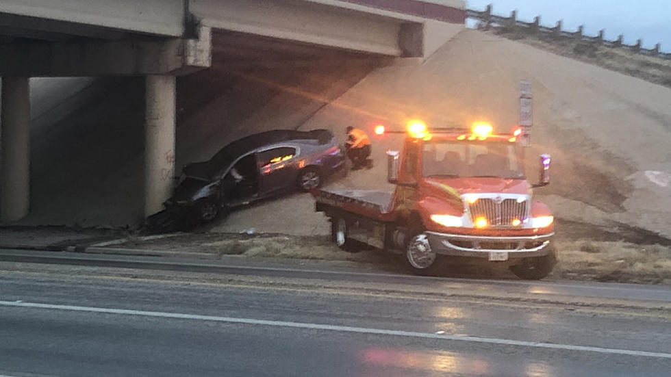 One Person Injured After Car Strikes Overpass Pillar in Lubbock