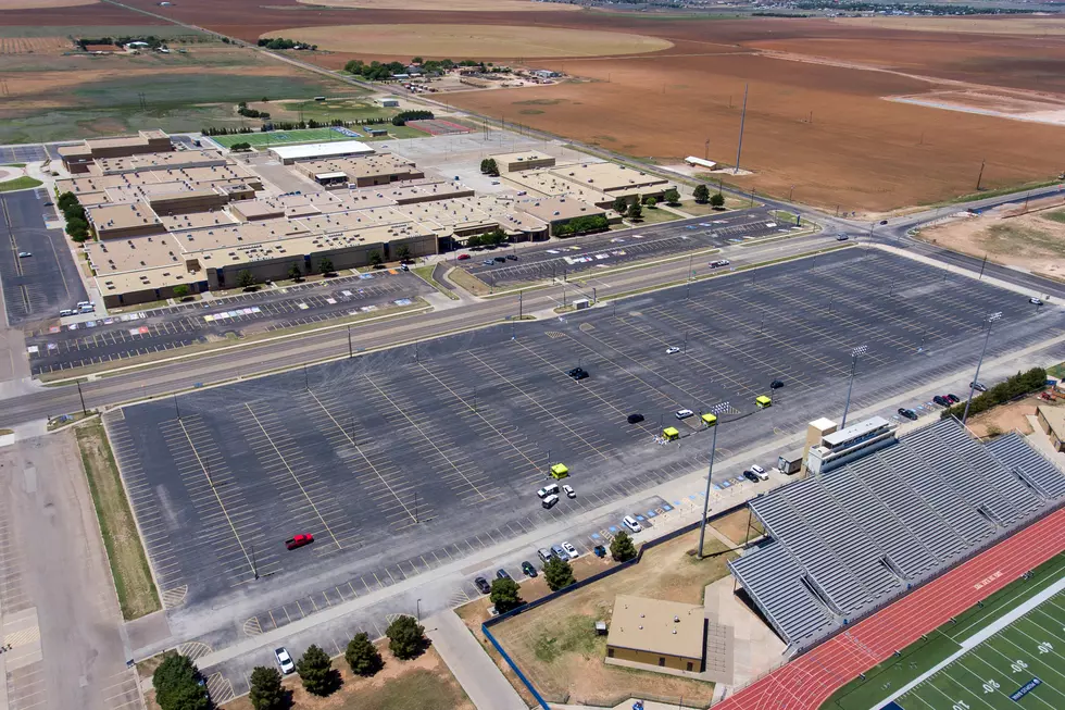 Stark Aerial Views of Frenship High School’s Barren Campus Lots, COVID-19 Screening