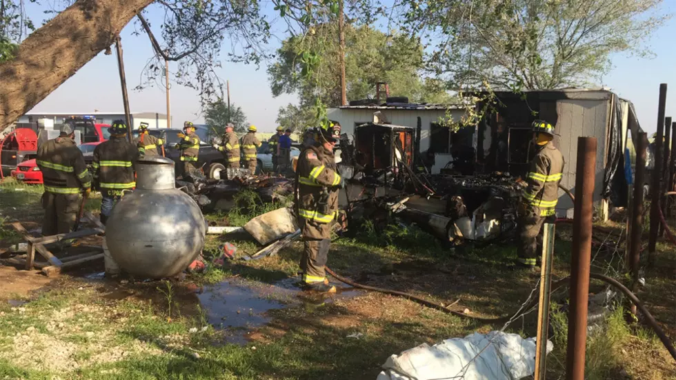 Trailer Fire in East Lubbock County