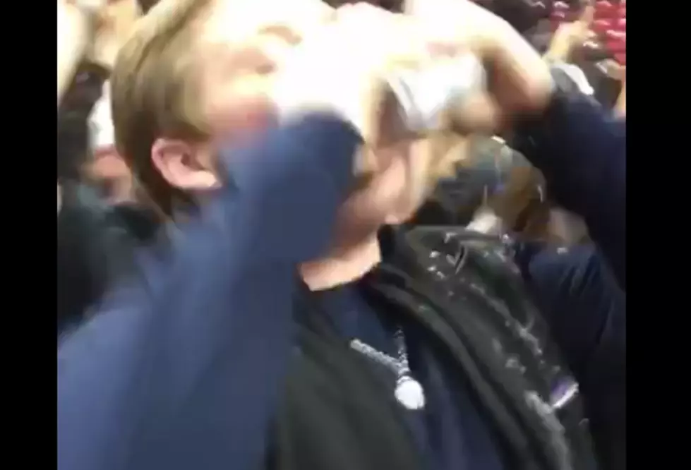 Bro Fan Chugs Beer at Half Court After Texas Tech Beats OU [Watch]