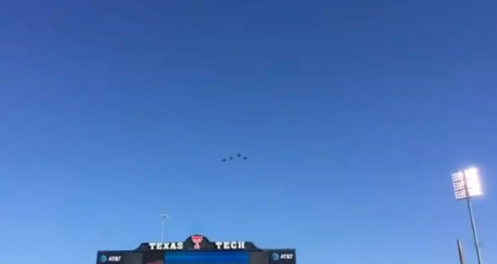 WATCH: Texas Tech Soars Into Homecoming With F-16 Flyover