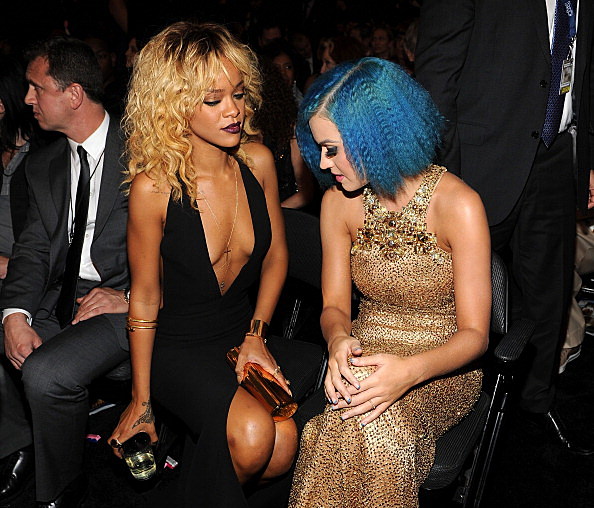 594px x 508px - Why Is Katy Perry Starring At Rihanna's Chest? [Photos]